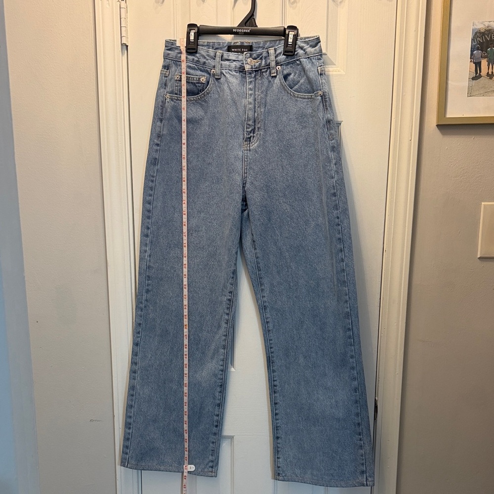 White Fox Boutique Light Blue wide Leg Jeans